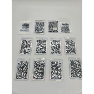 BLACK WHOLESALE BULK Non Hotfix Crystal Nail Art  Flatback Glass Rhinestones LOT